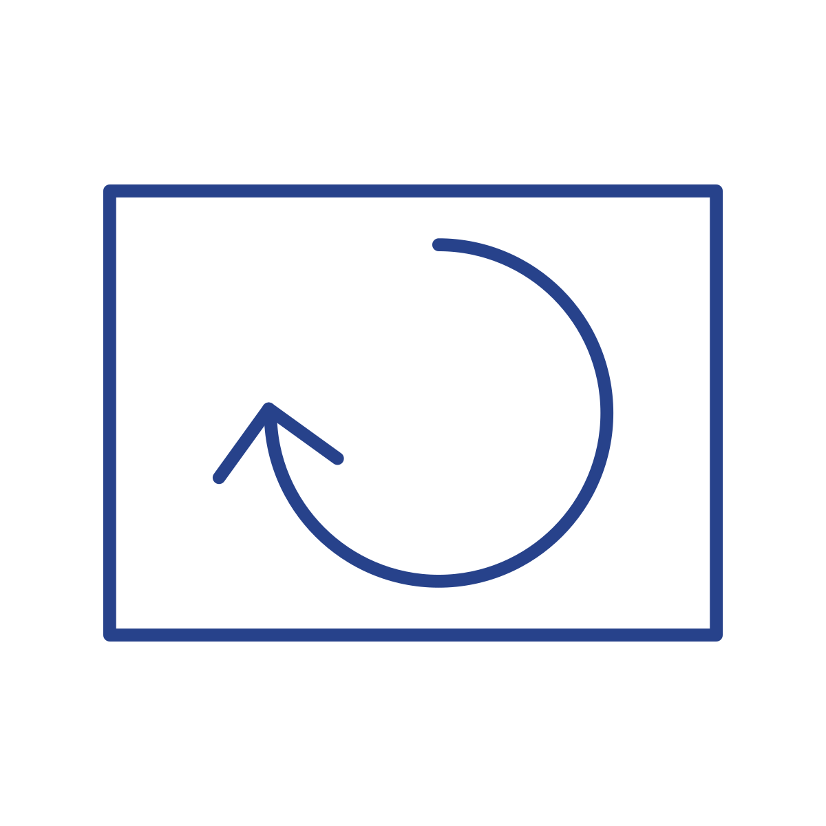 Indoor laundry symbol with a circular arrow indicating machine rinse cycle.