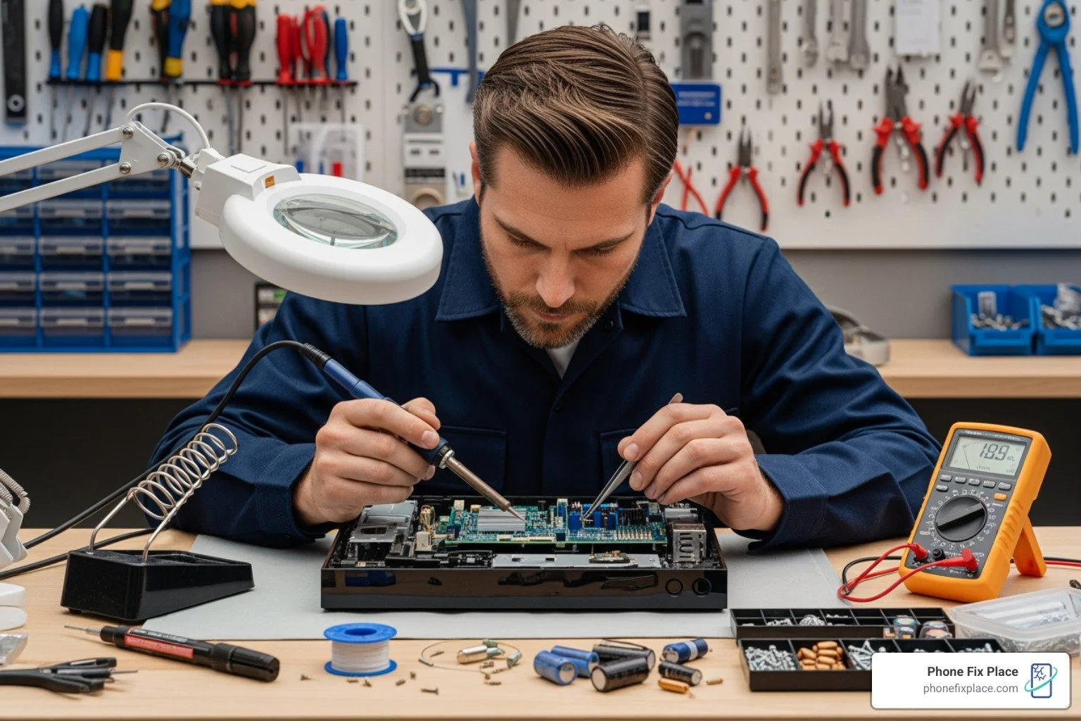 technician repairing console - game console fixers near me