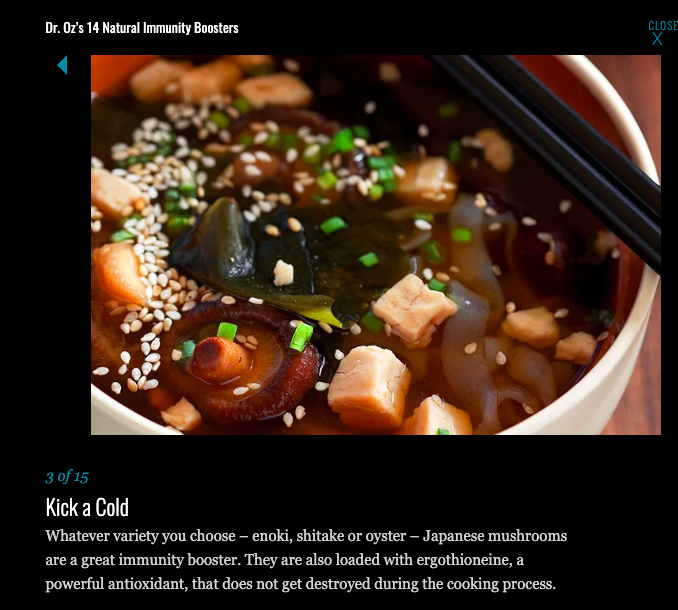 ドクターオズの免疫力アップの食べ物