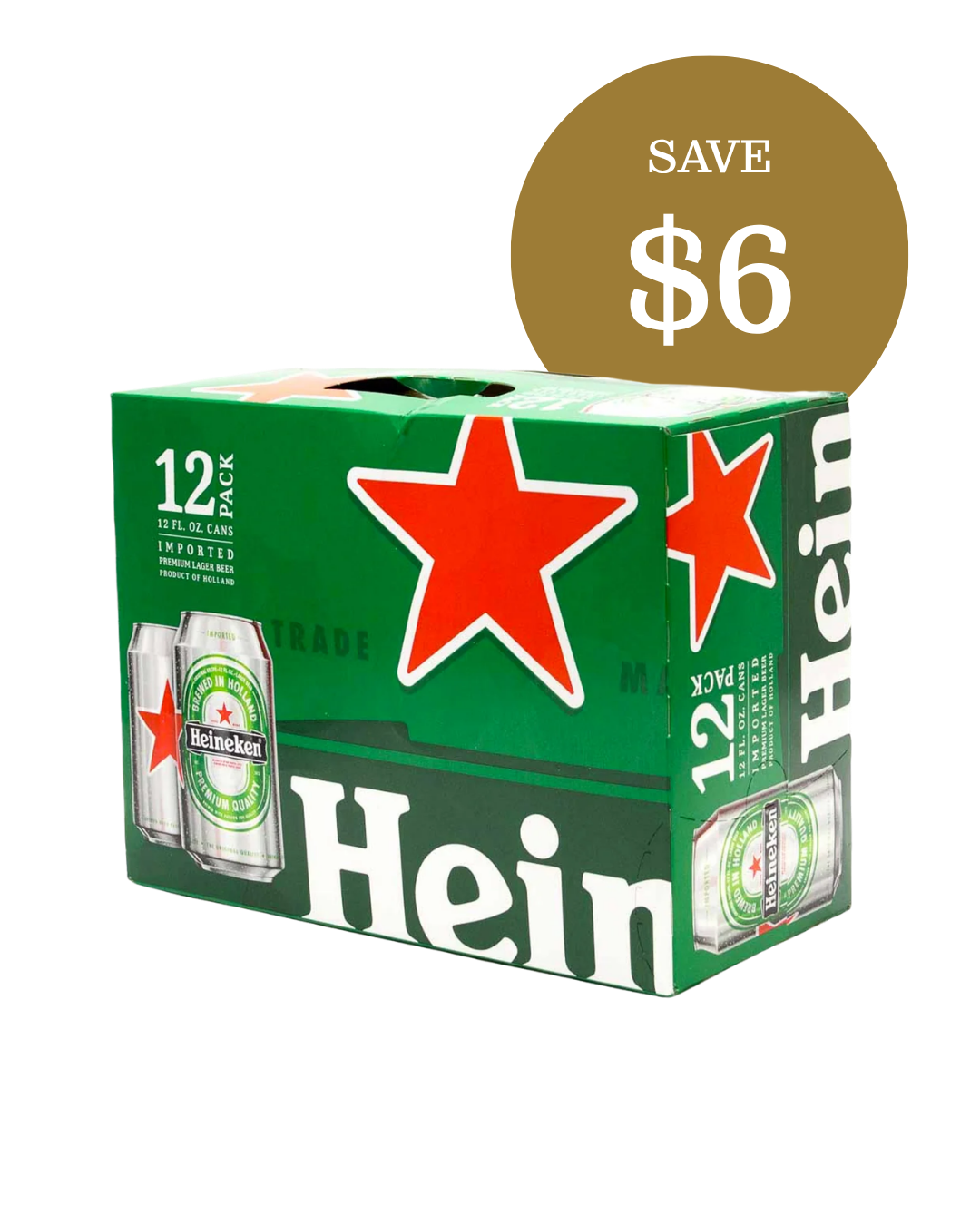 Heineken Premium Lager 12-pack cans, save $6