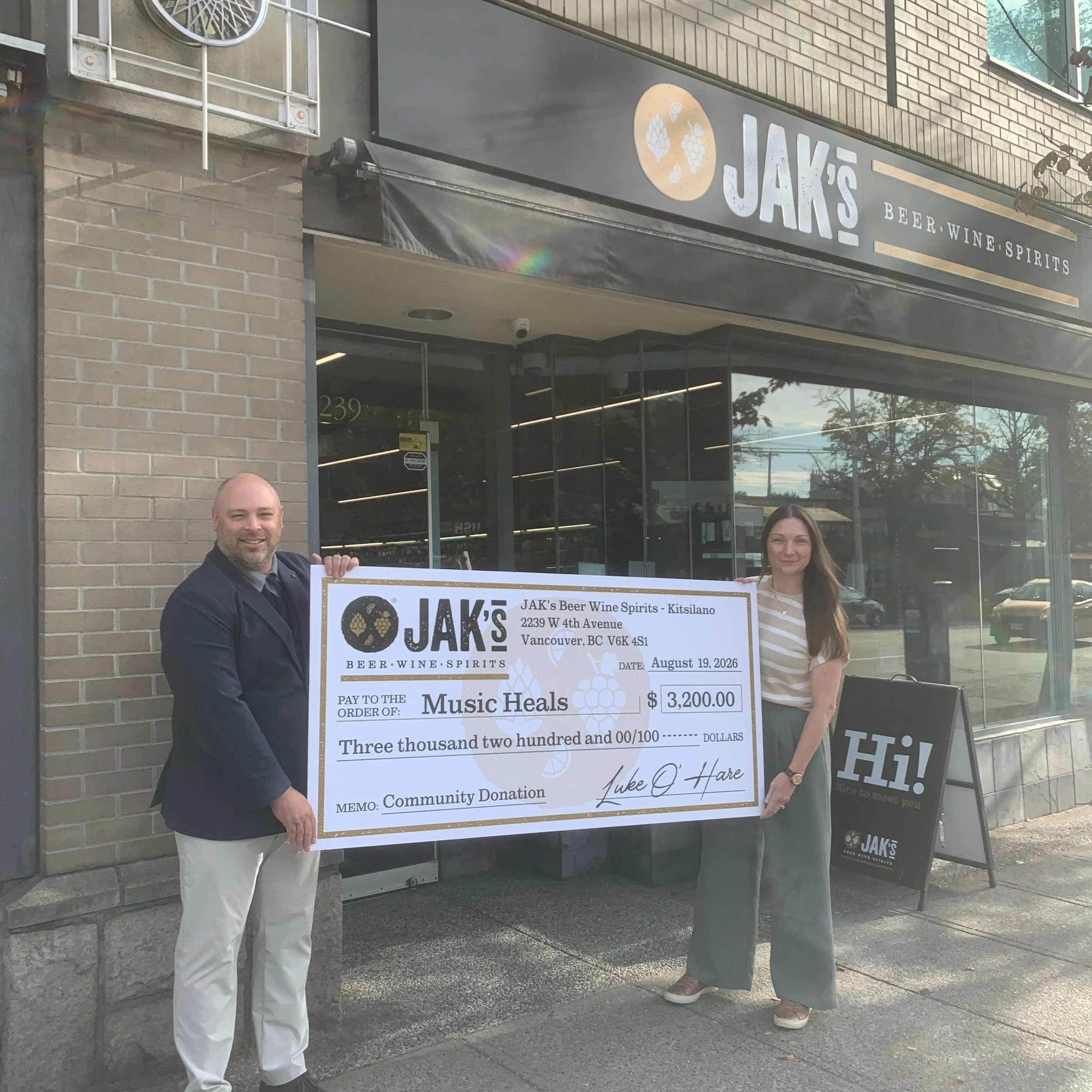 As a fourth-generation family business, giving back has always been part of who we are. That's why we were proud to partner with Music Heals and donate 10% of sales from our Summer Social Event in Kitsilano to support local music therapy programming.