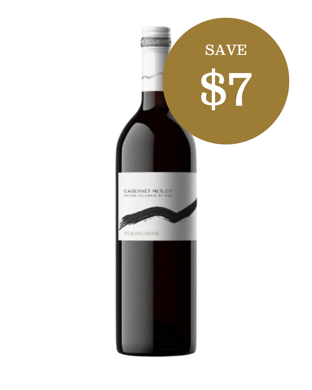 Mt Boucherie Cabernet Merlot wine bottle, save $7