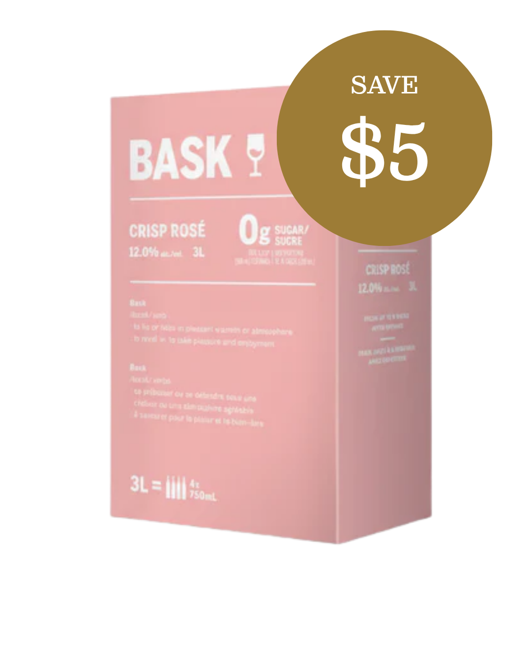 Bask Crisp Rosé 3 litre box wine on sale at JAK's Beer Wine Spirits, May 2026