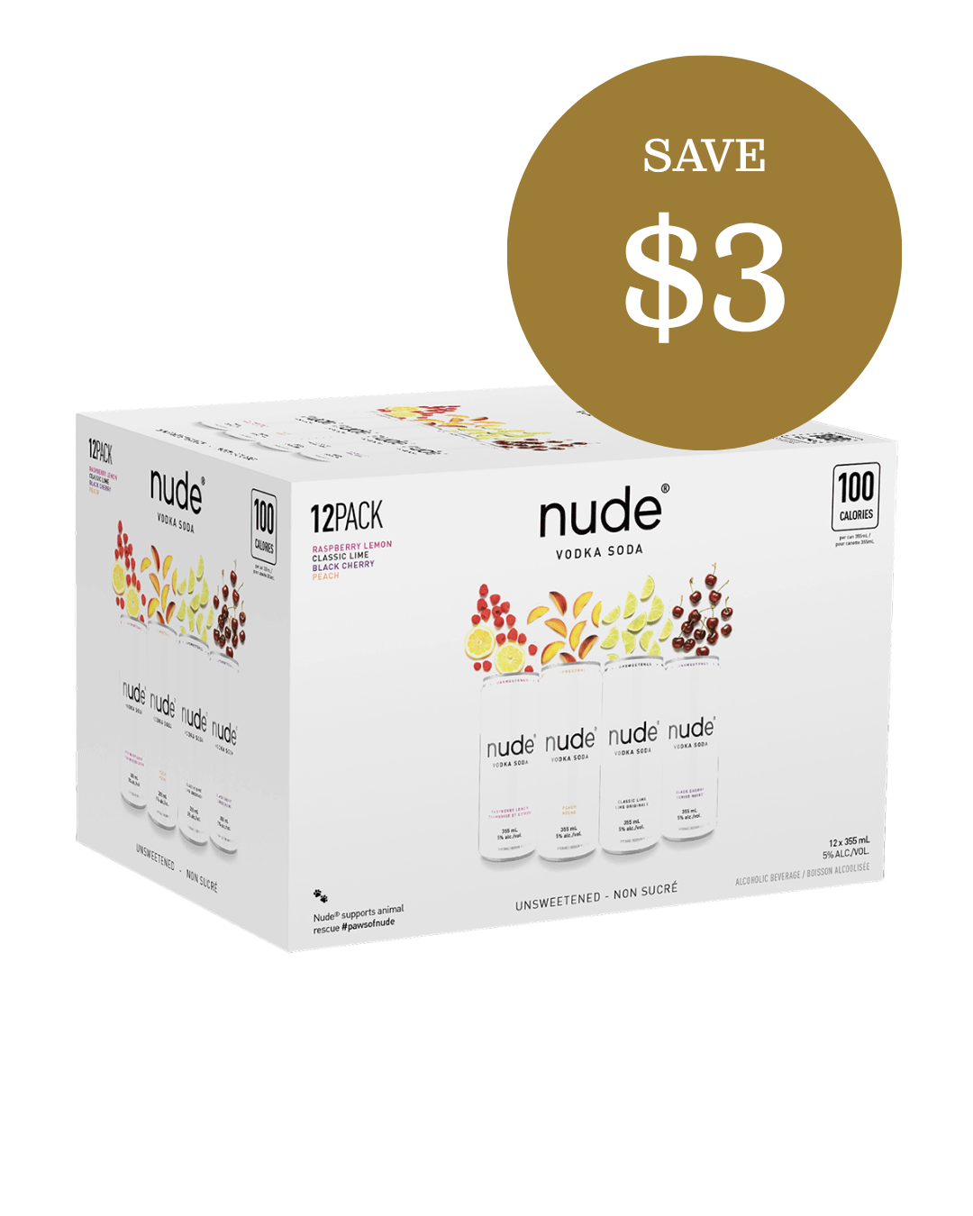 NUDE Vodka Soda mixer 12 pack cans on sale at JAK's Beer Wine Spirits, May 2026