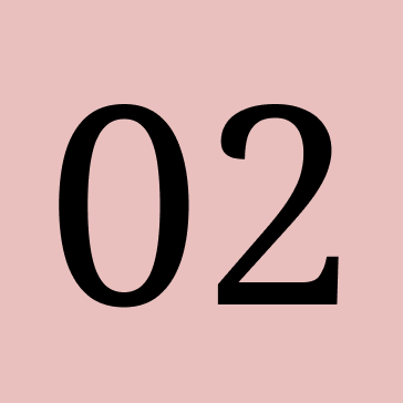Number 02 on a pink background.