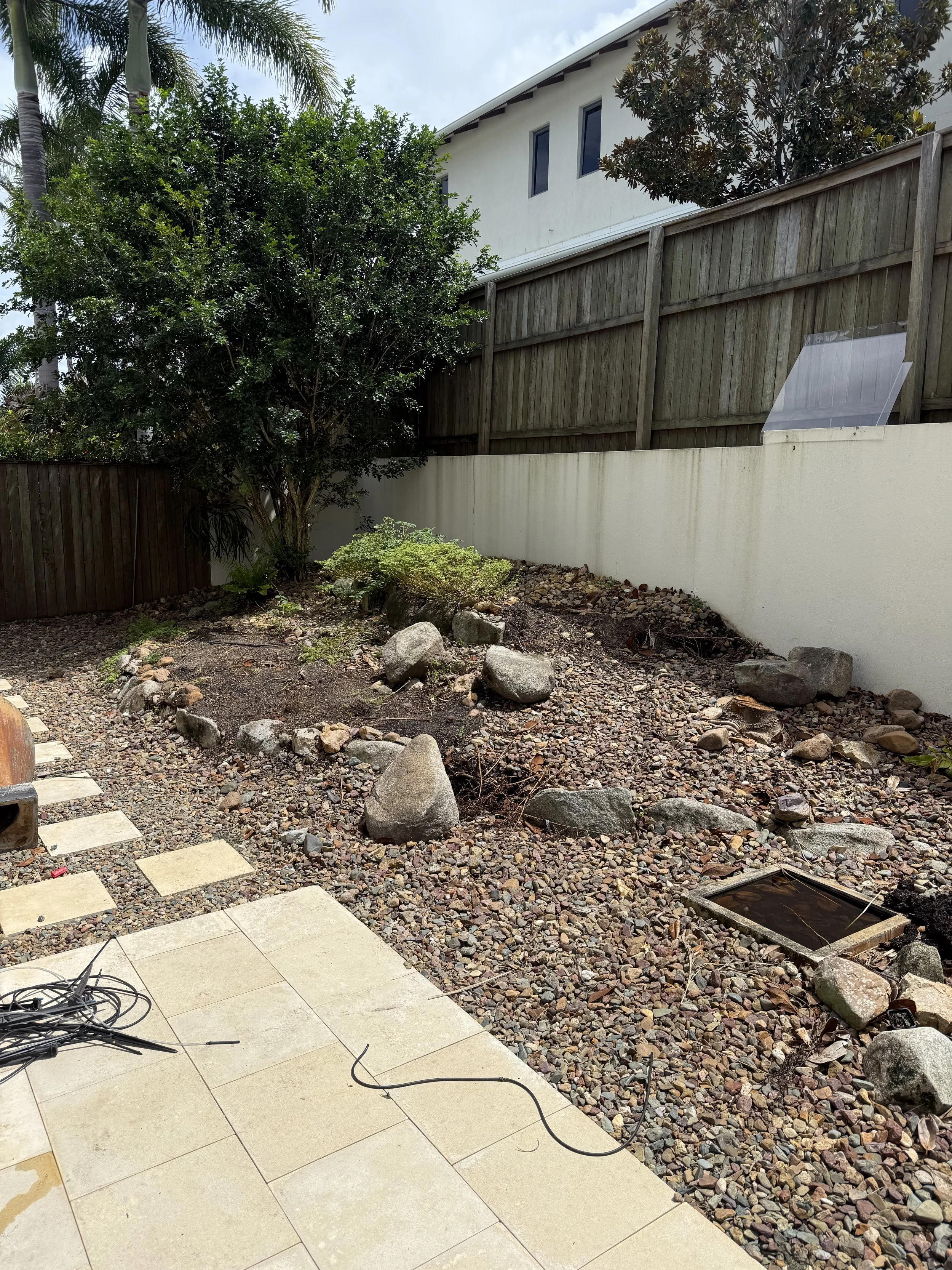 Time for a tidy up - before photo of a quick garden makeover.