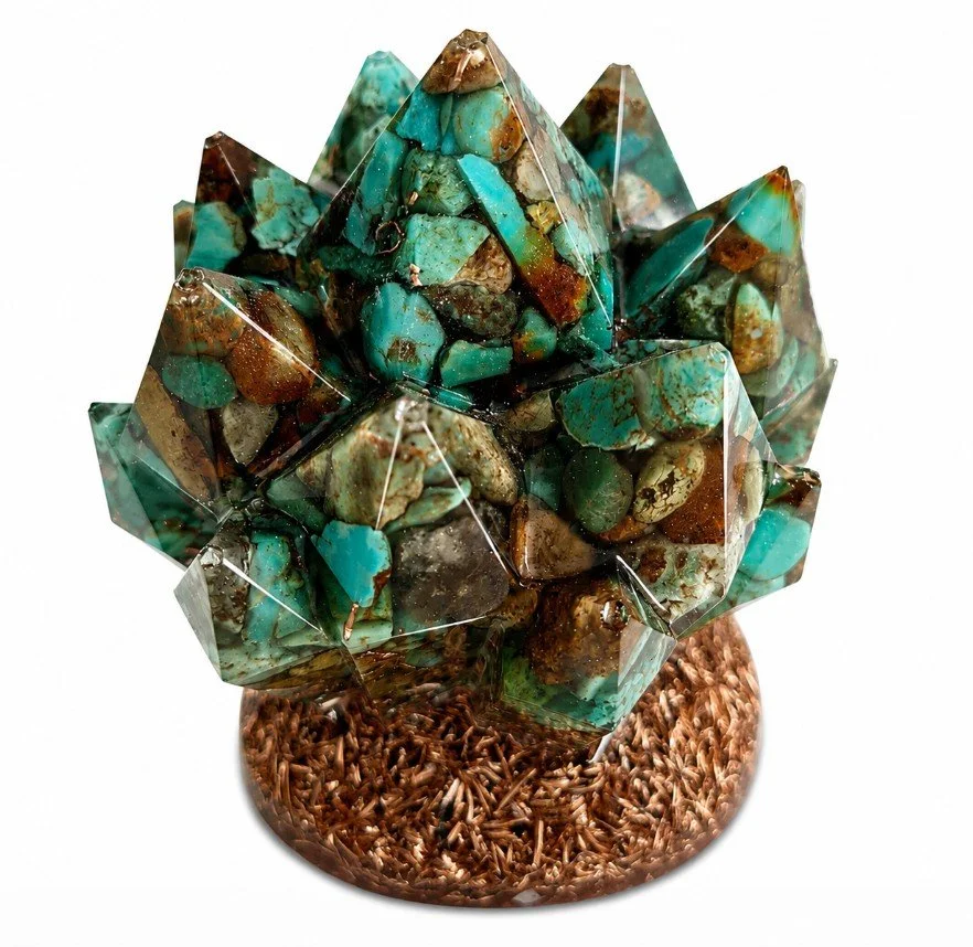 Real Turquoise Orgonite Cluster.jpg