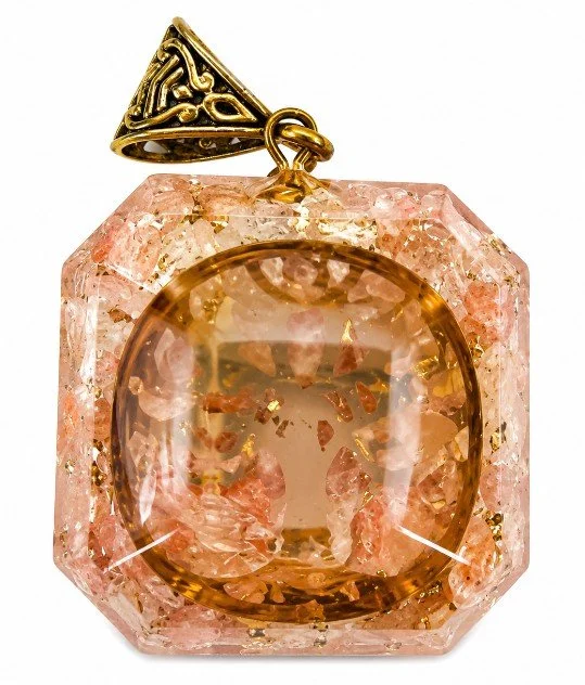 Rose Quartz Tree of Life Pendant