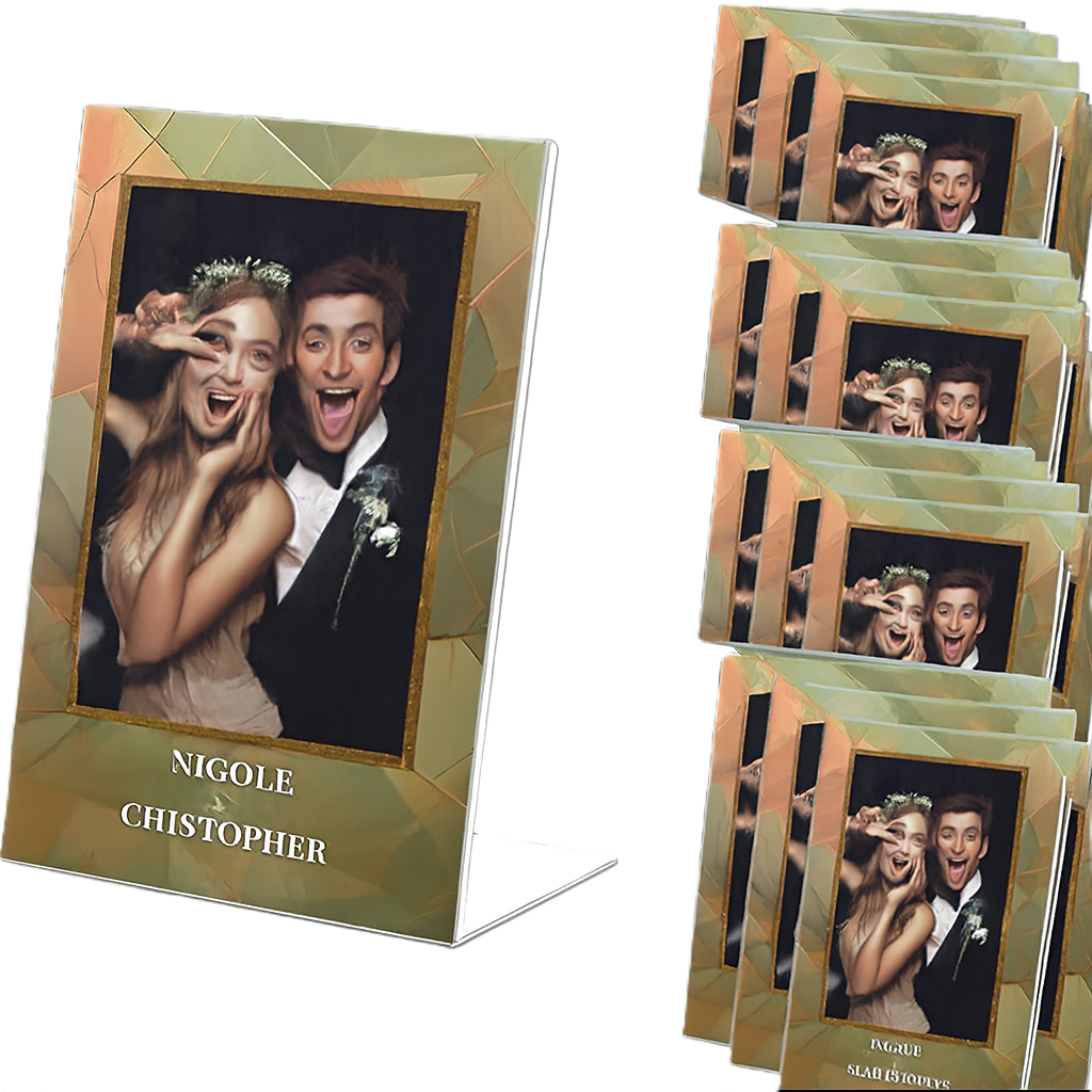 🖼️ Clear Acrylic Tabletop Frames – $135  Up to 150 Guests