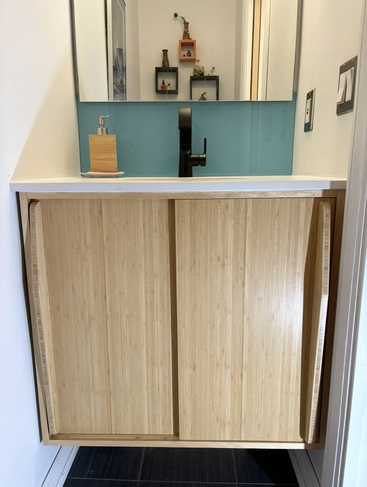 bamboo with painted glass 