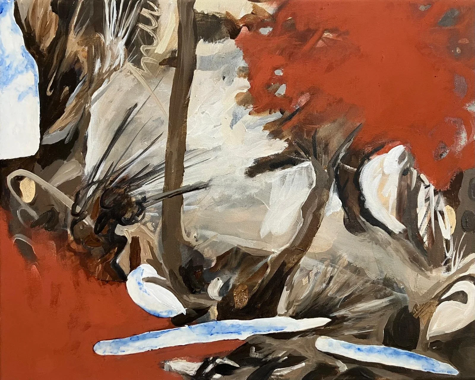 8l6, mixed media on canvas, 50 × 40 cm, 2025