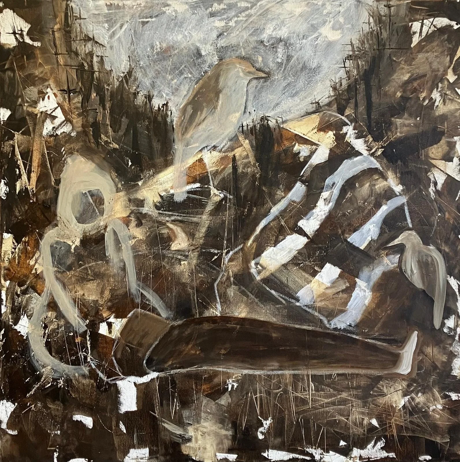 9j2, acrylic on canvas, 80 × 80 cm, 2025