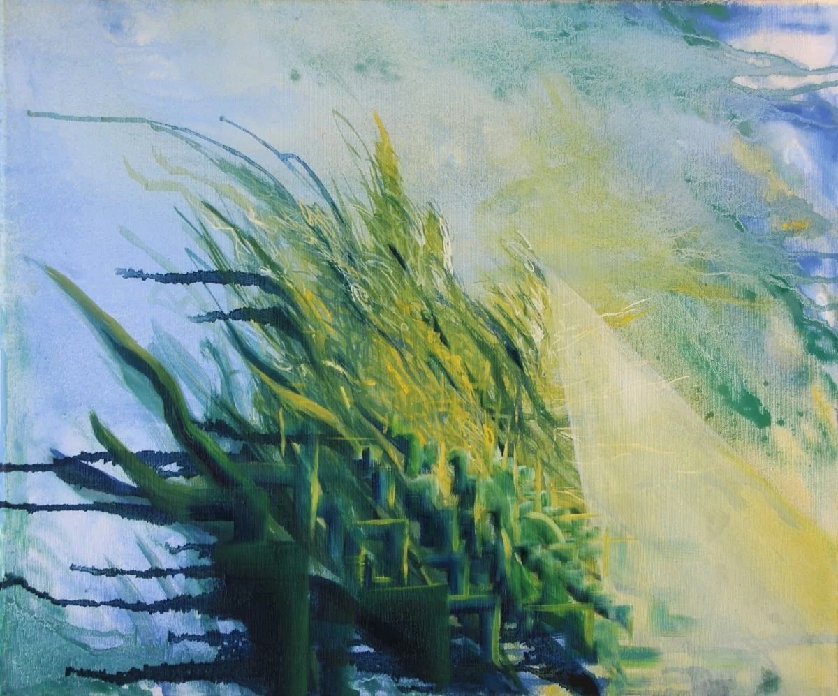 2f1, acrylic and oil on canvas, 50 × 60 cm, 2020