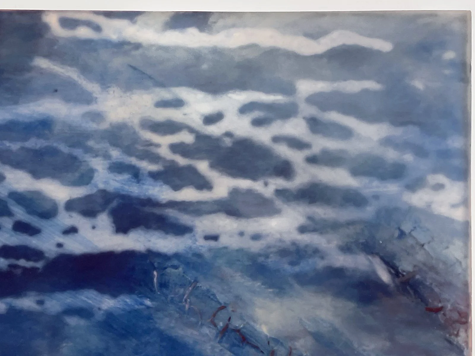 Wojtowka, acrylic, marble dust, filler and epoxy resin on canvas, 50 × 40 cm, 2025