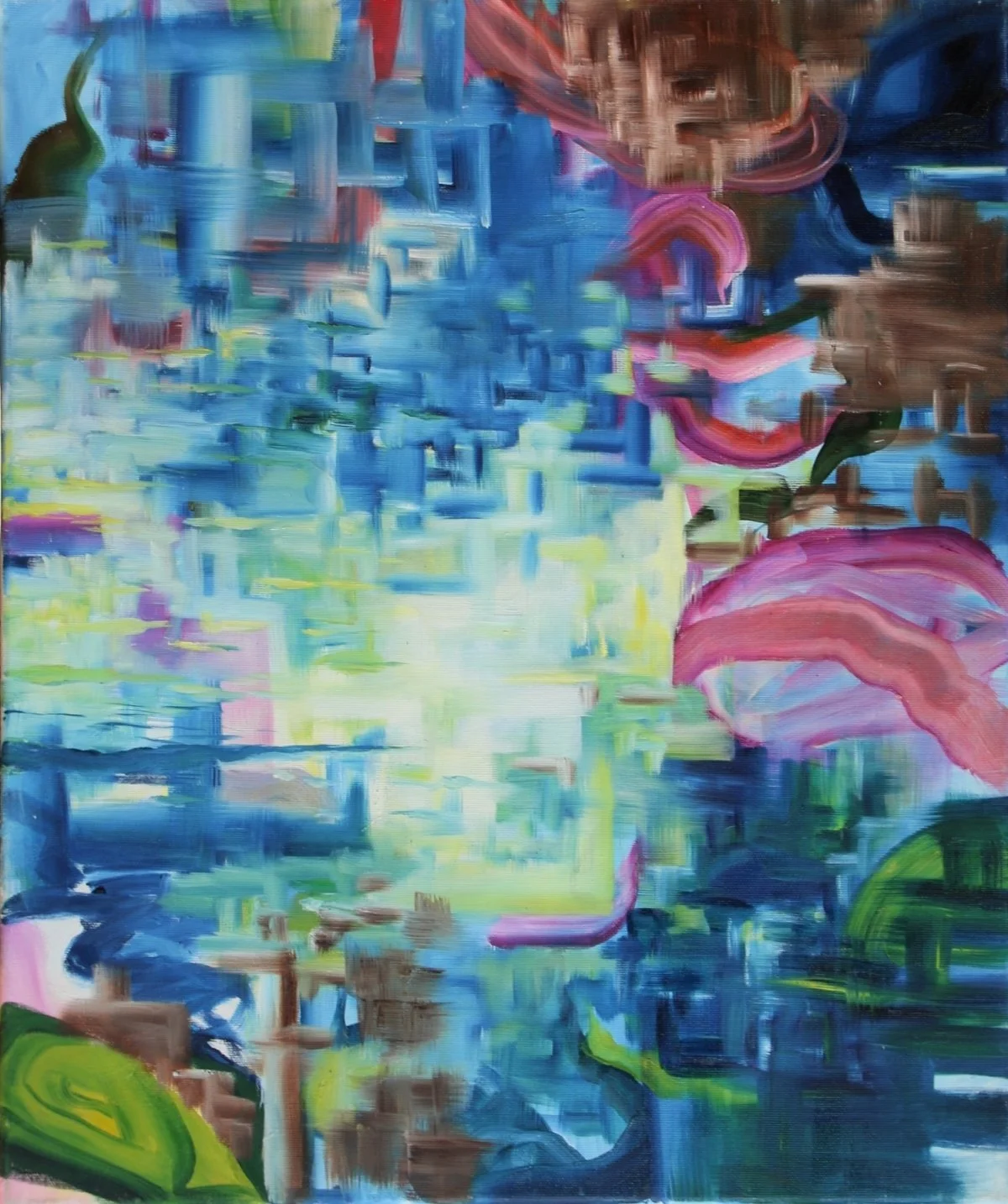 1r4, acrylic and oil on canvas, 50 × 60 cm, 2019