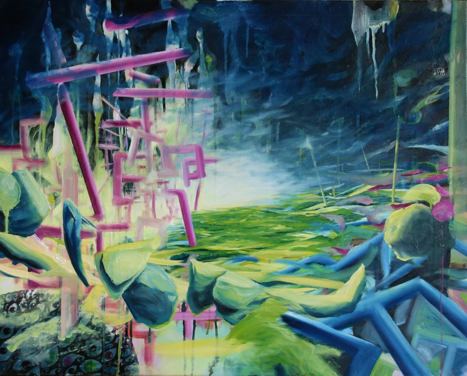 2g6, acrylic and oil on canvas, 100 × 80 cm, 2020