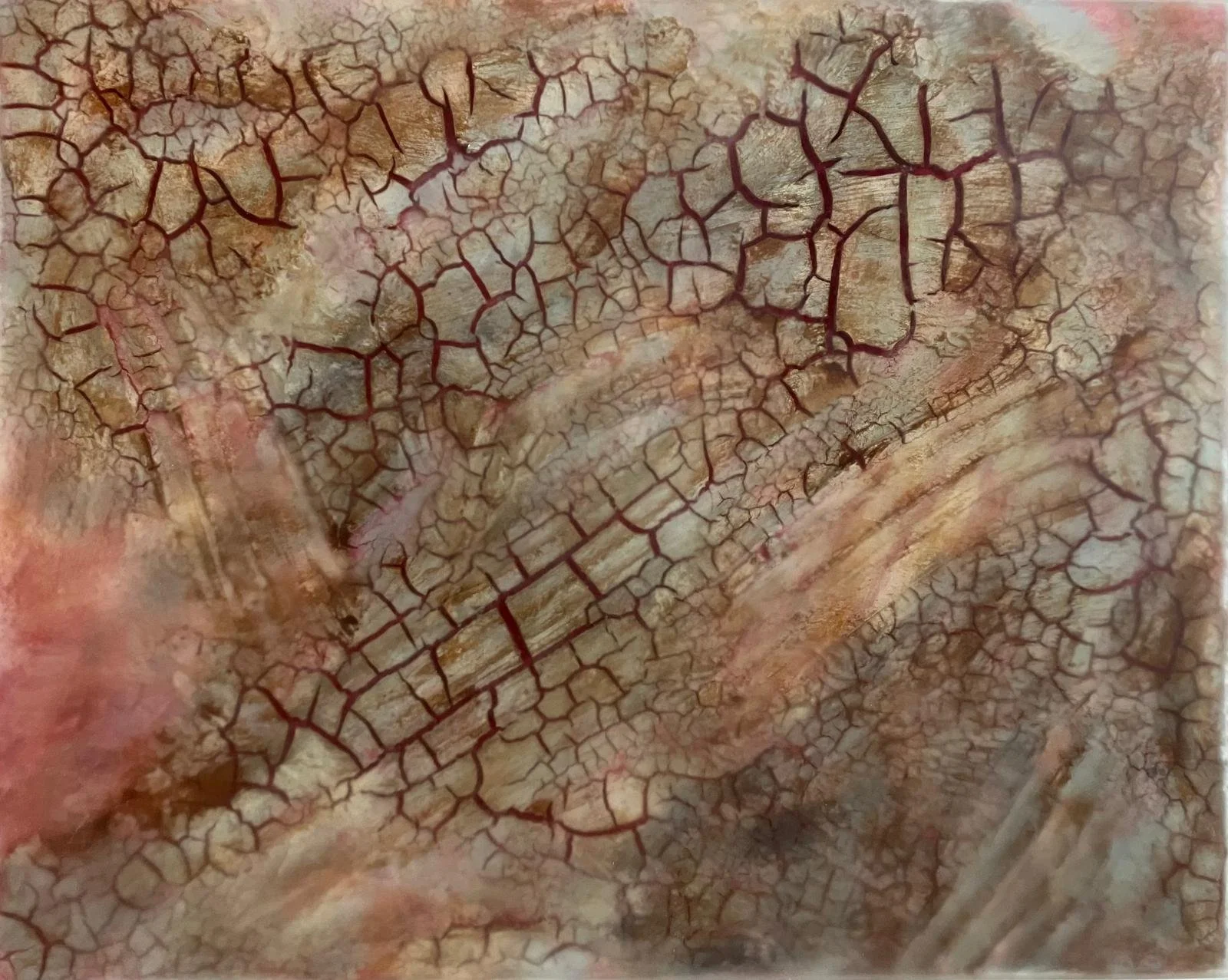 8b5, acrylic, marble dust and epoxy resin on wooden panel, 50 × 40 cm, 2025