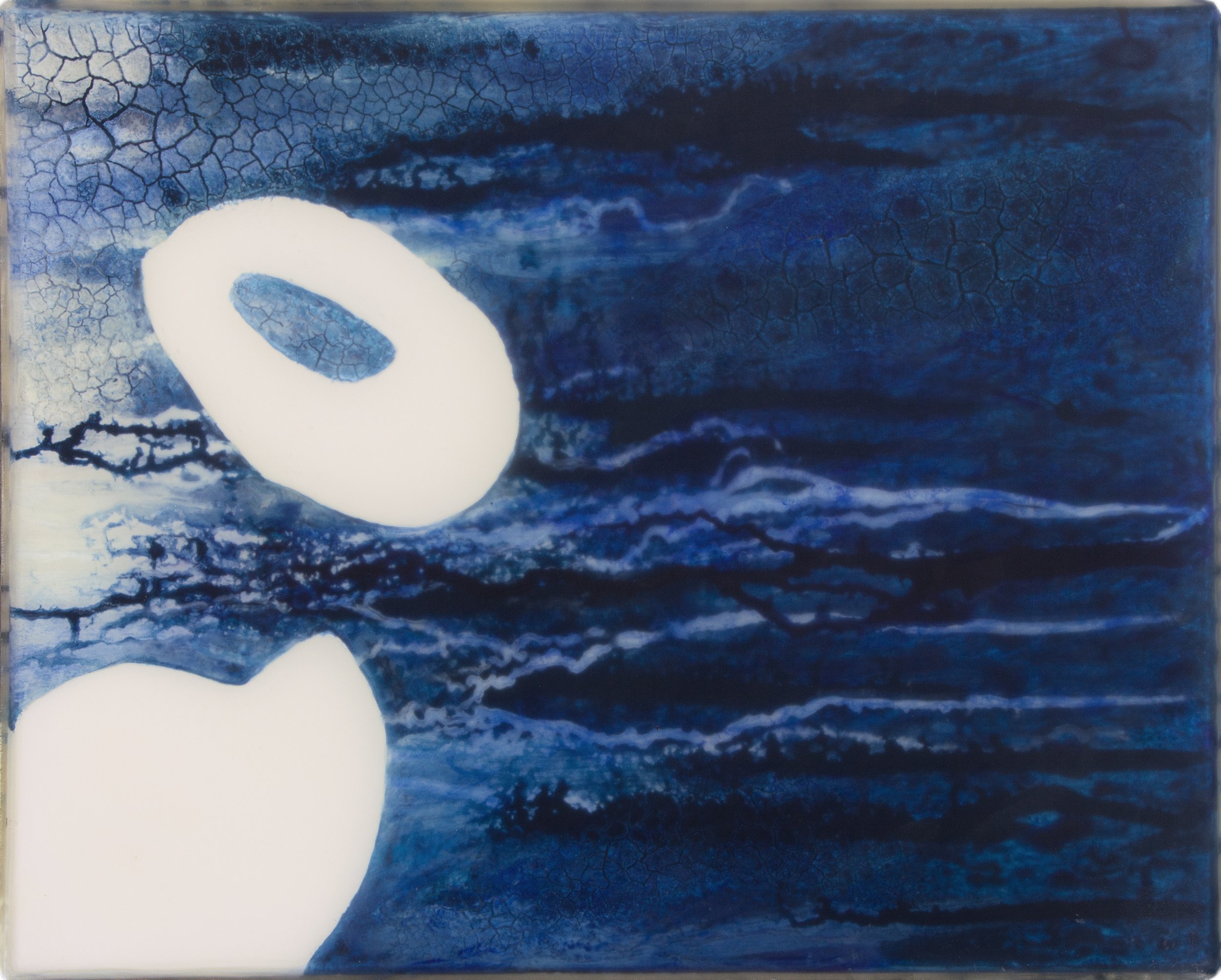 6d3, acrylic, marble dust, filler and epoxy resin on canvas, 50 × 40 cm, 2023