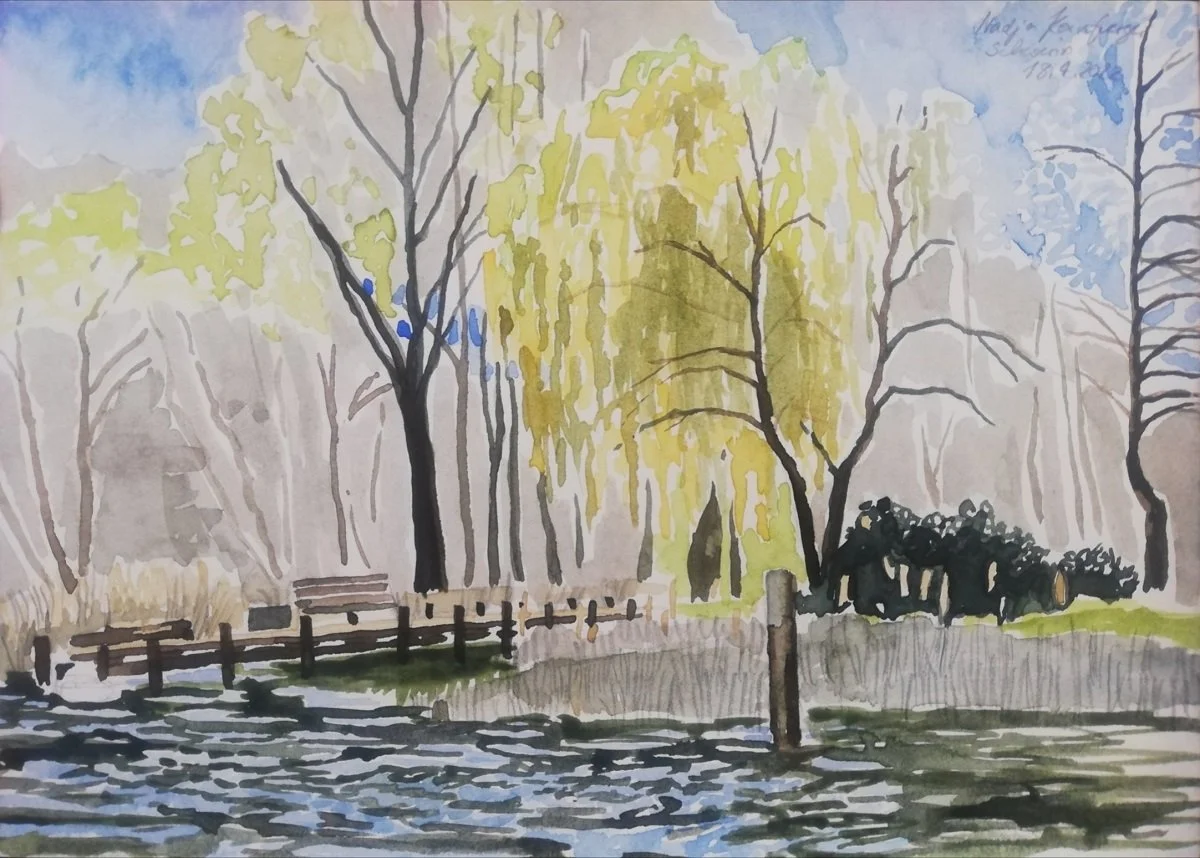 0e2, watercolour, DIN A5, 2022