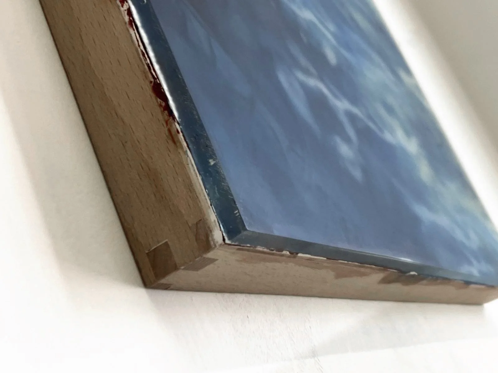 Wojtowka, acrylic, marble dust, filler and epoxy resin on canvas, 50 × 40 cm, 2025