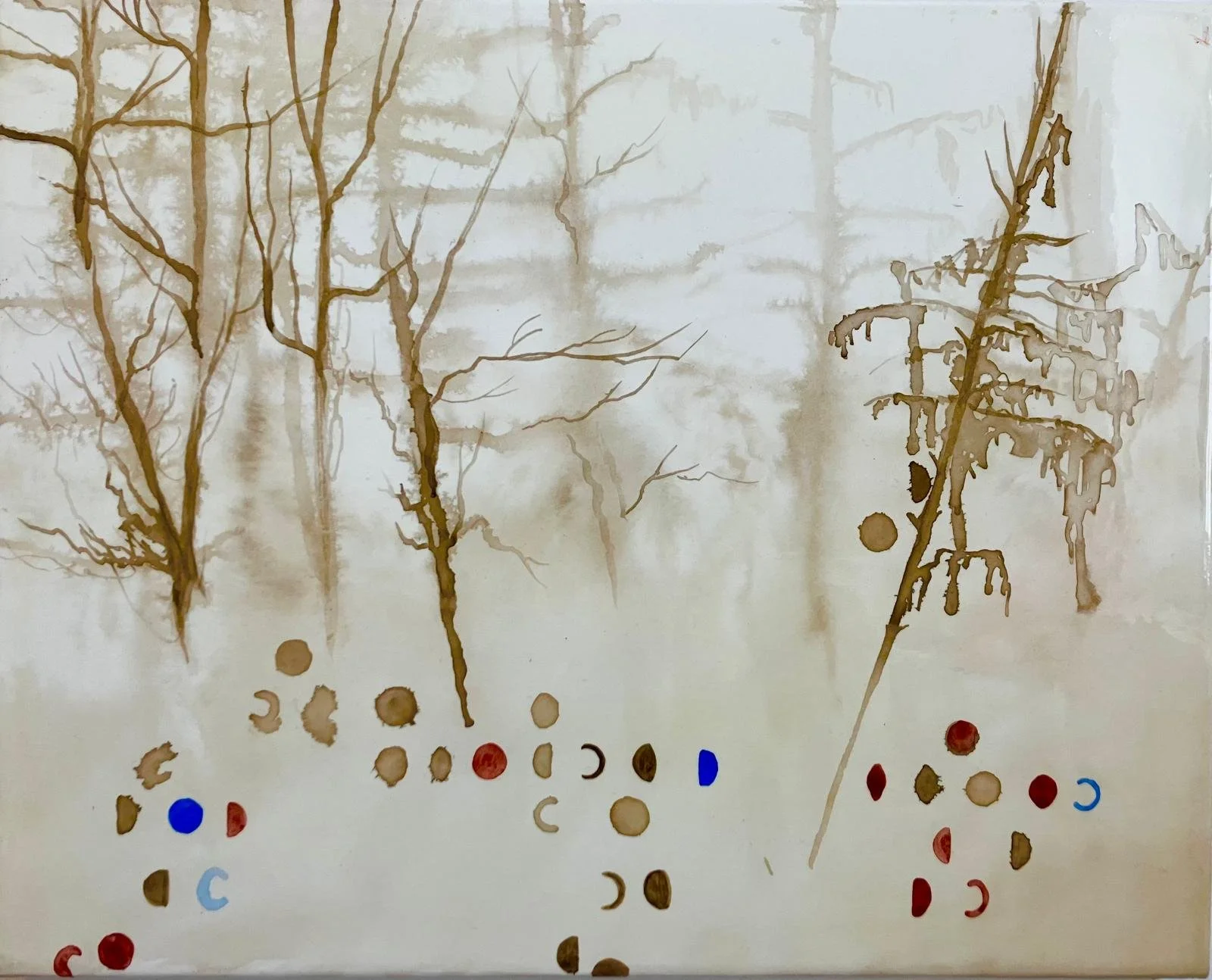 8o3, acrylic, filler and Varnish on canvas, 50 × 40 cm, 2025