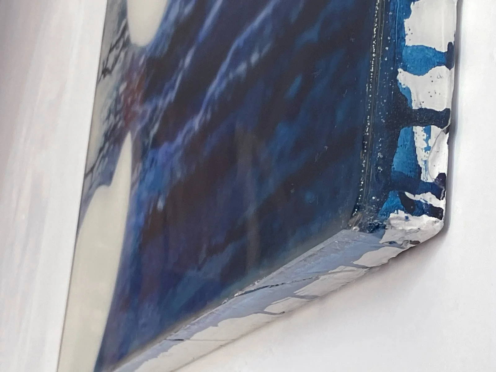 Olexice, acrylic, marble dust, filler and epoxy resin on canvas, 50 × 40 cm, 2025