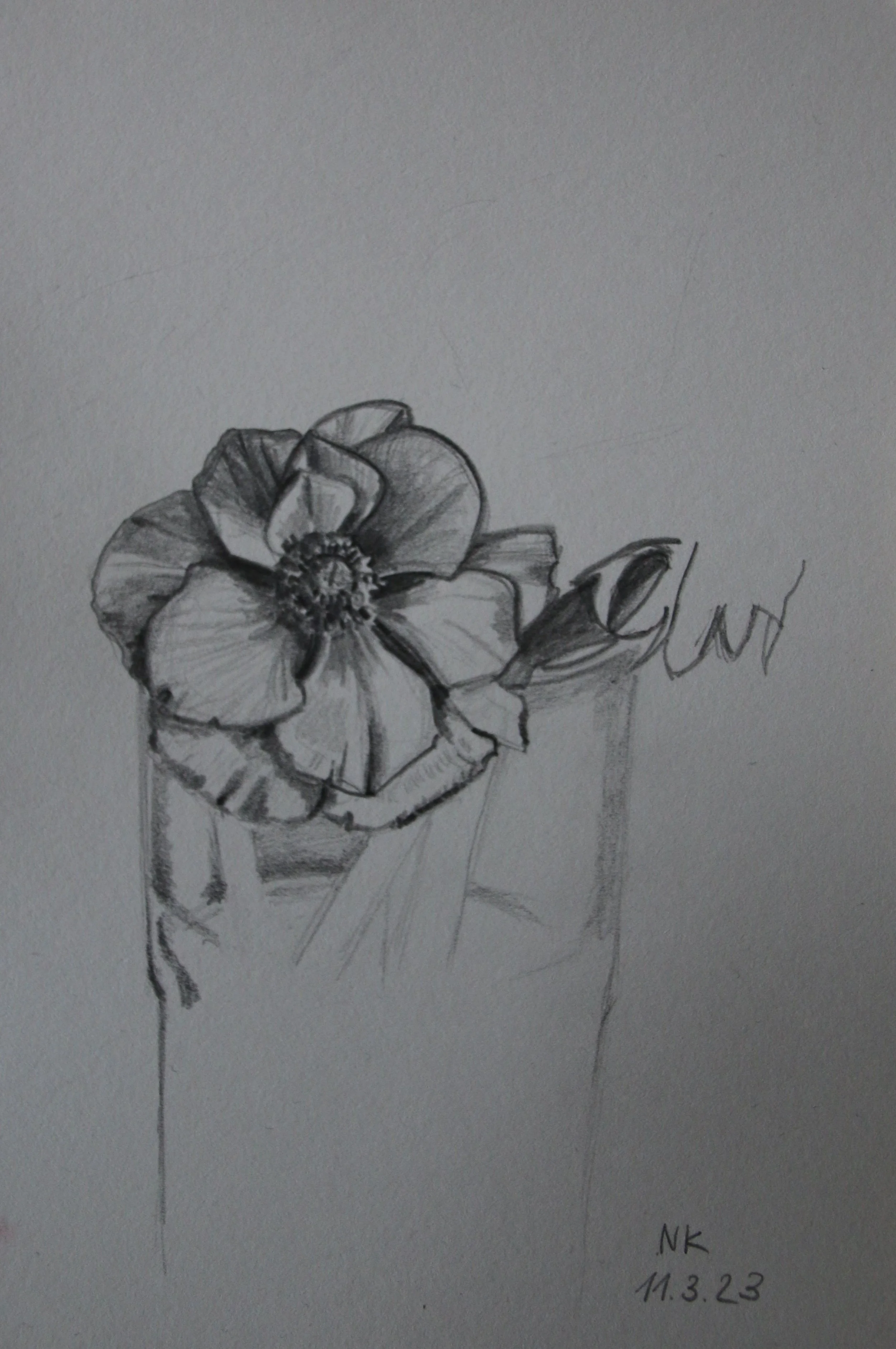 6u1, pencil on paper, 14,8 x 21 cm, 2023