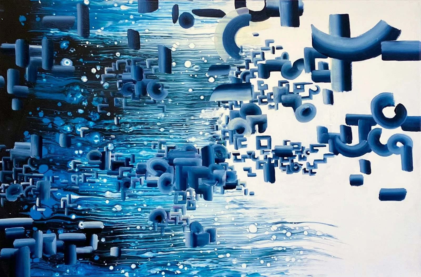 3a2, acrylic and oil on canvas, 90 × 60 cm, 2021