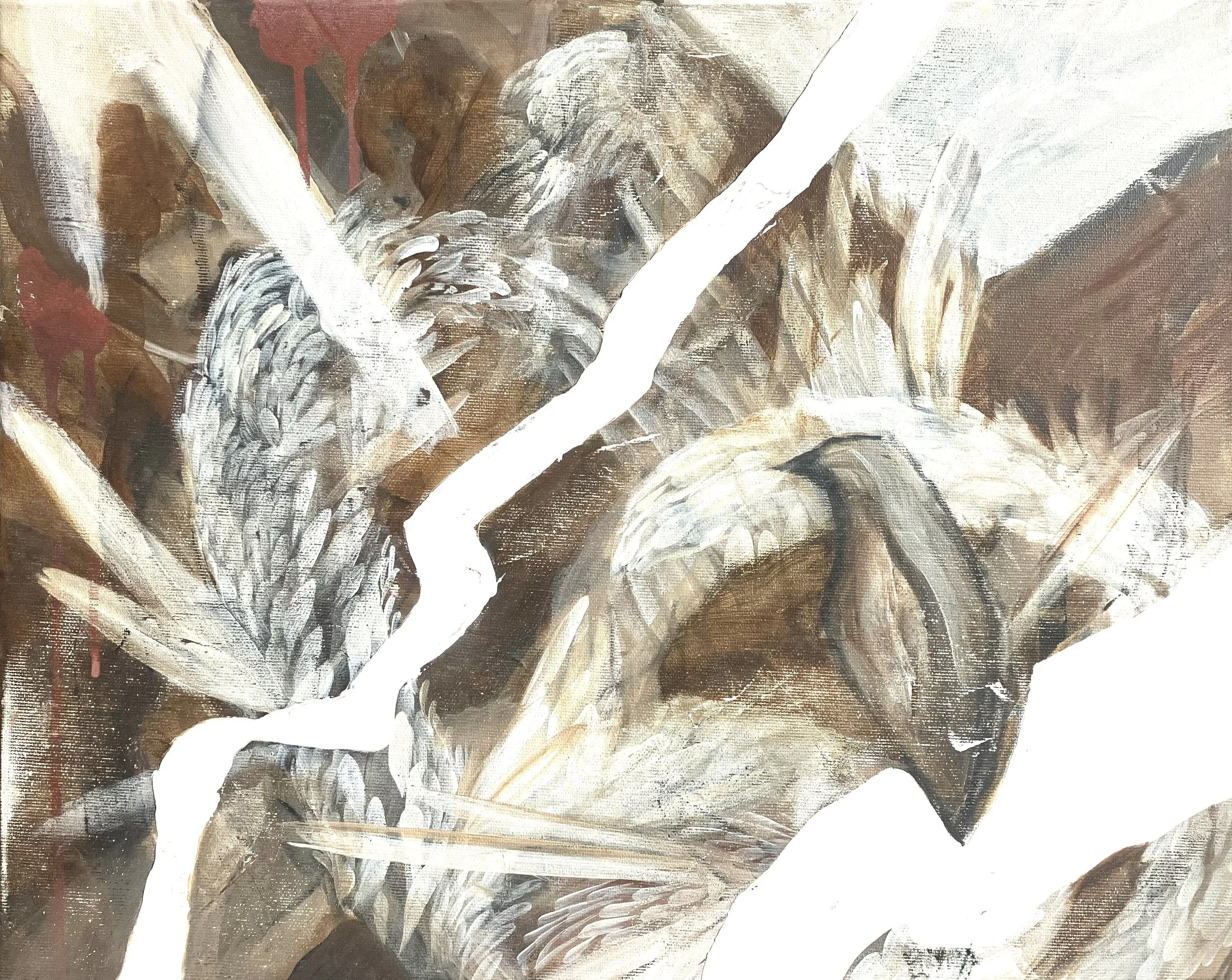 8i7, mixed media on canvas, 50 × 40 cm, 2025