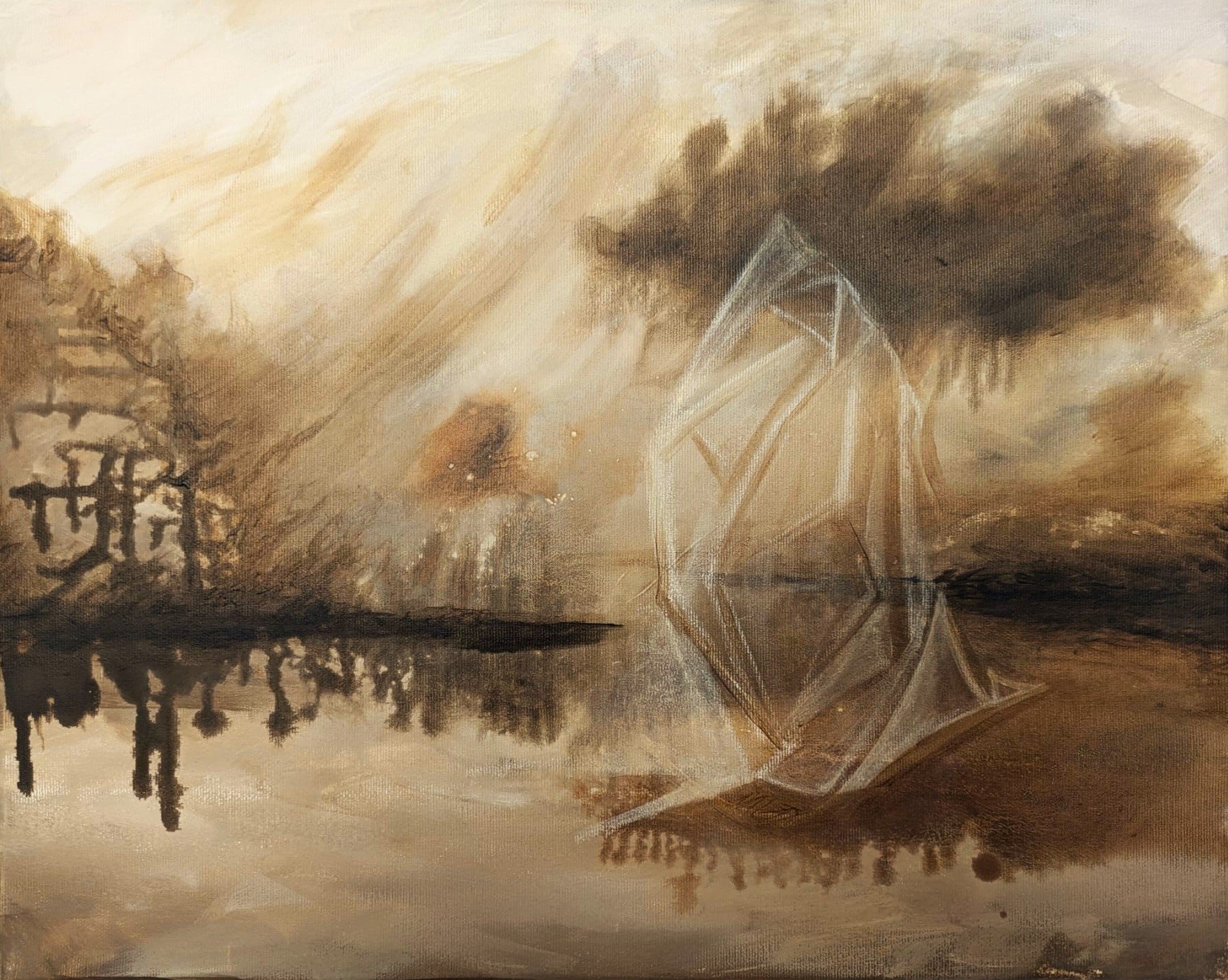 8w2, acrylic on canvas, 50 × 40 cm, 2025