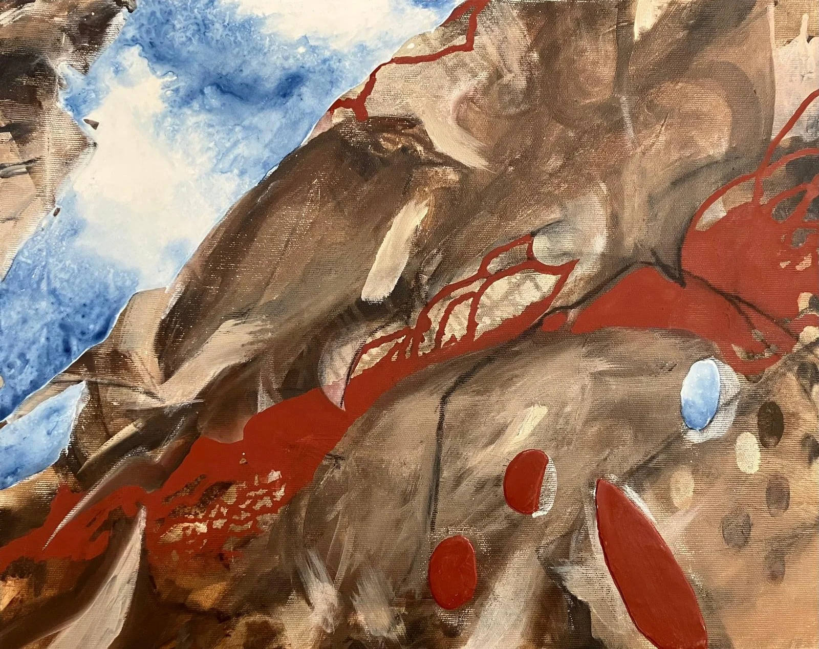 8k8, mixed media on canvas, 50 × 40 cm, 2025