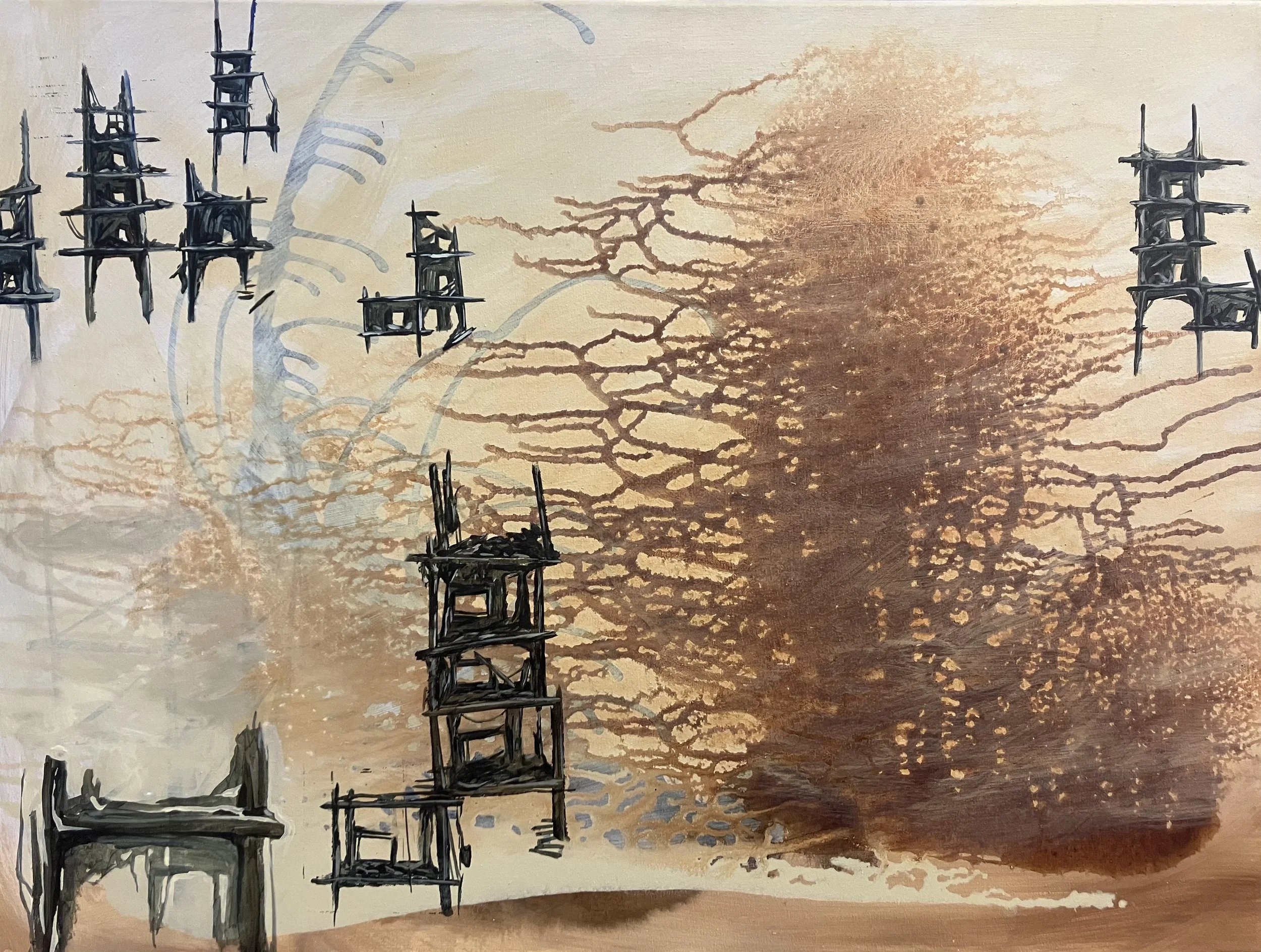 9a2, acrylic on canvas, 80 × 60 cm, 2025