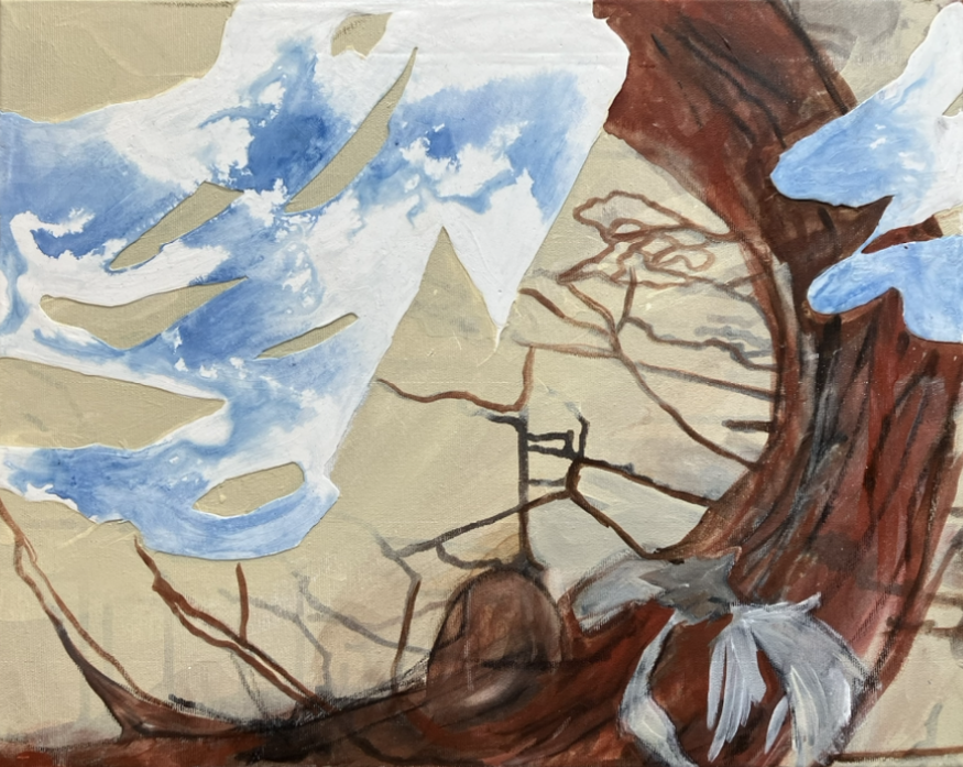 8m5, mixed media on canvas, 50 × 40 cm, 2025