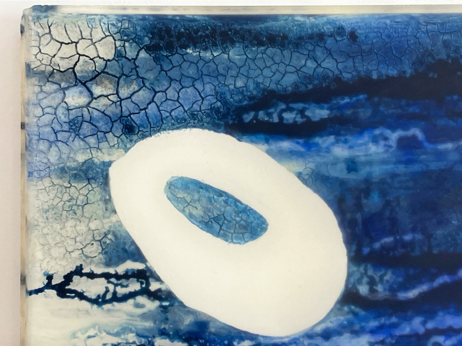 Olexice, acrylic, marble dust, filler and epoxy resin on canvas, 50 × 40 cm, 2025