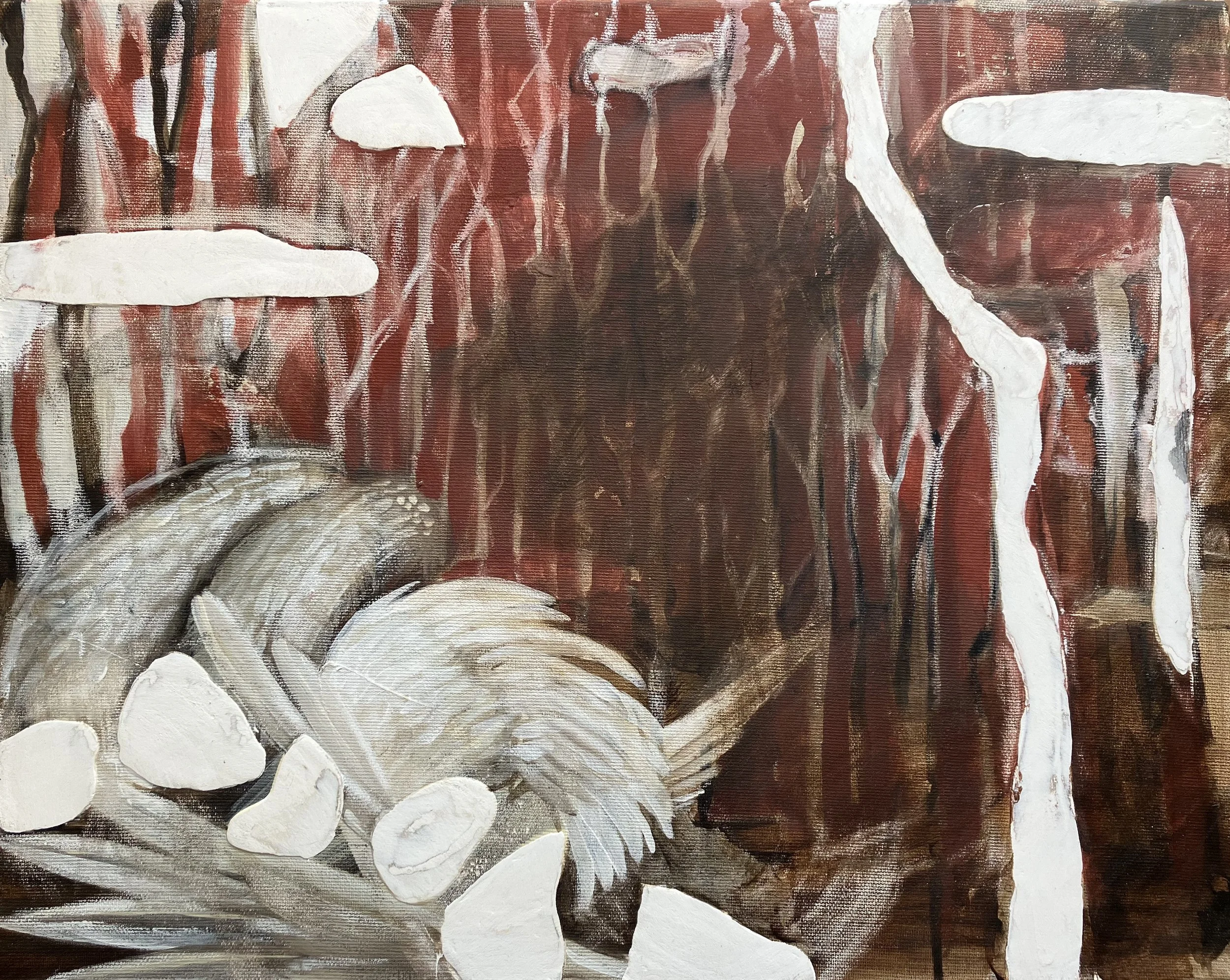 8i7, mixed media on canvas, 50 × 40 cm, 2025