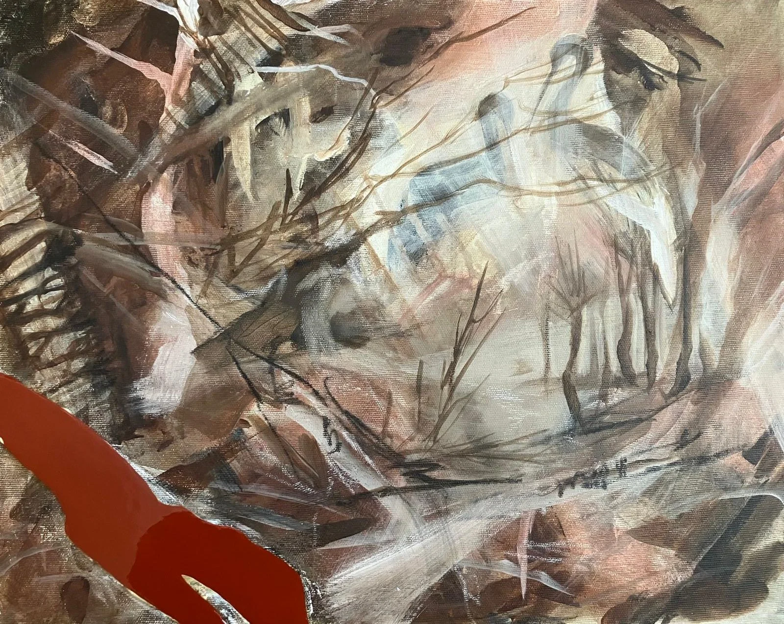 8j8, mixed media on canvas, 50 × 40 cm, 2025