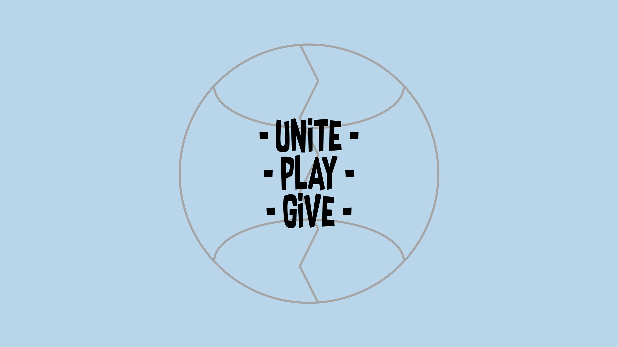 Hollow Sphere World Events logo with the words 'Unite,' 'Play,' and 'Give' written on top.