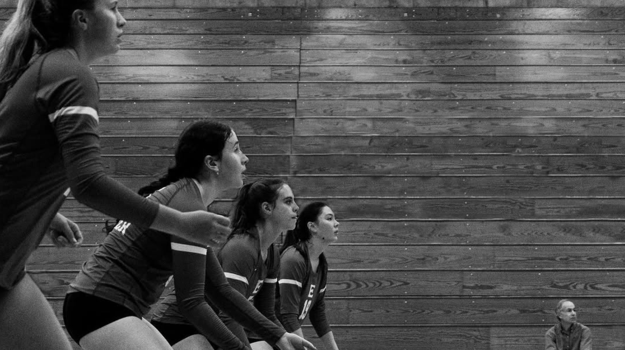 An image of the team warming up