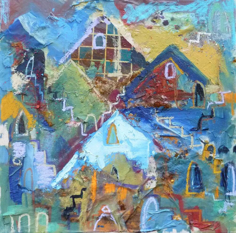 Newhaven
 
From a certain perspective each rooftop is like the totem of the home beneath it, a flag to direct the traveller and wayfarer to a fire and some company. Edinburgh is built upon people living over other people in high rise tenement block a