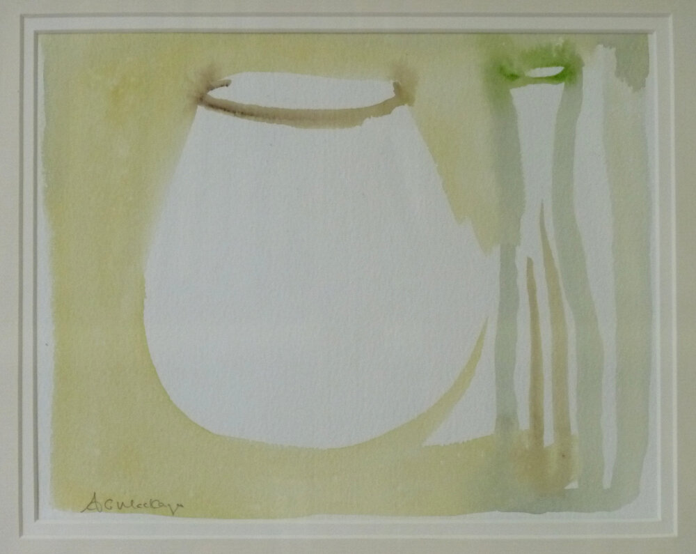 Serenity
 
“Serenity” came to me as one of a series of six that happened when I went to stay in the farthest flung edge of Wales in a little hotel overlooking the sea called Druidstone Haven. I took the topmost room that had a balcony out into the ro