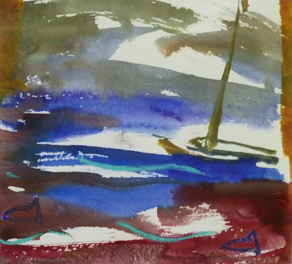 Pontoon, Cape Cod
 
Watercolour, 445 x 430 mm including frame