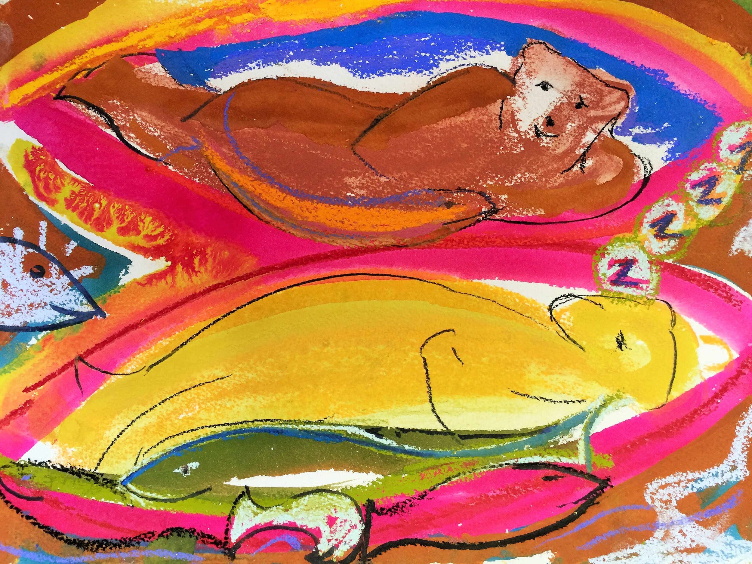 Papa Bear waits for Magnus Bear to wake