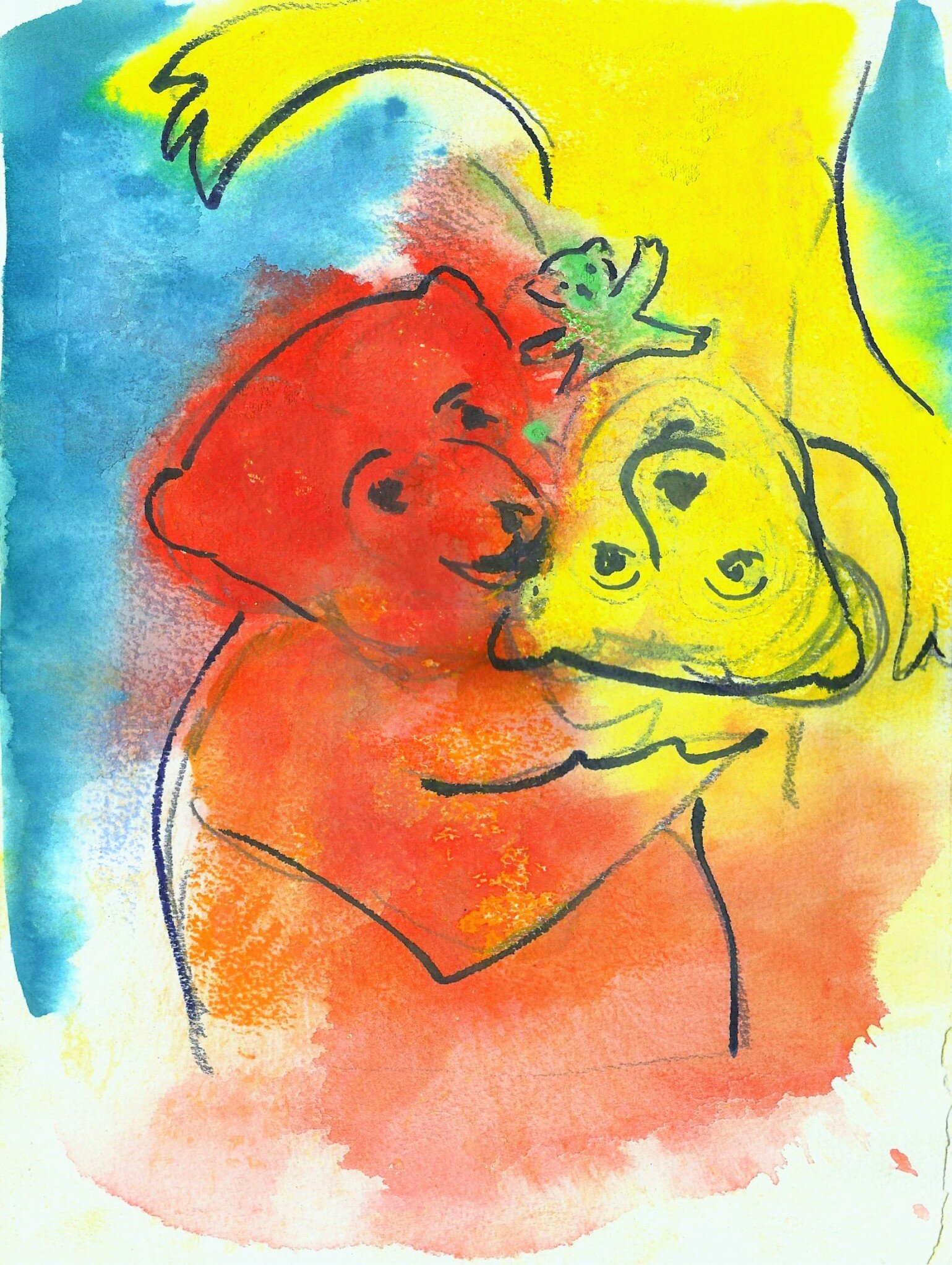 Papa whispers into Magnus’ ear