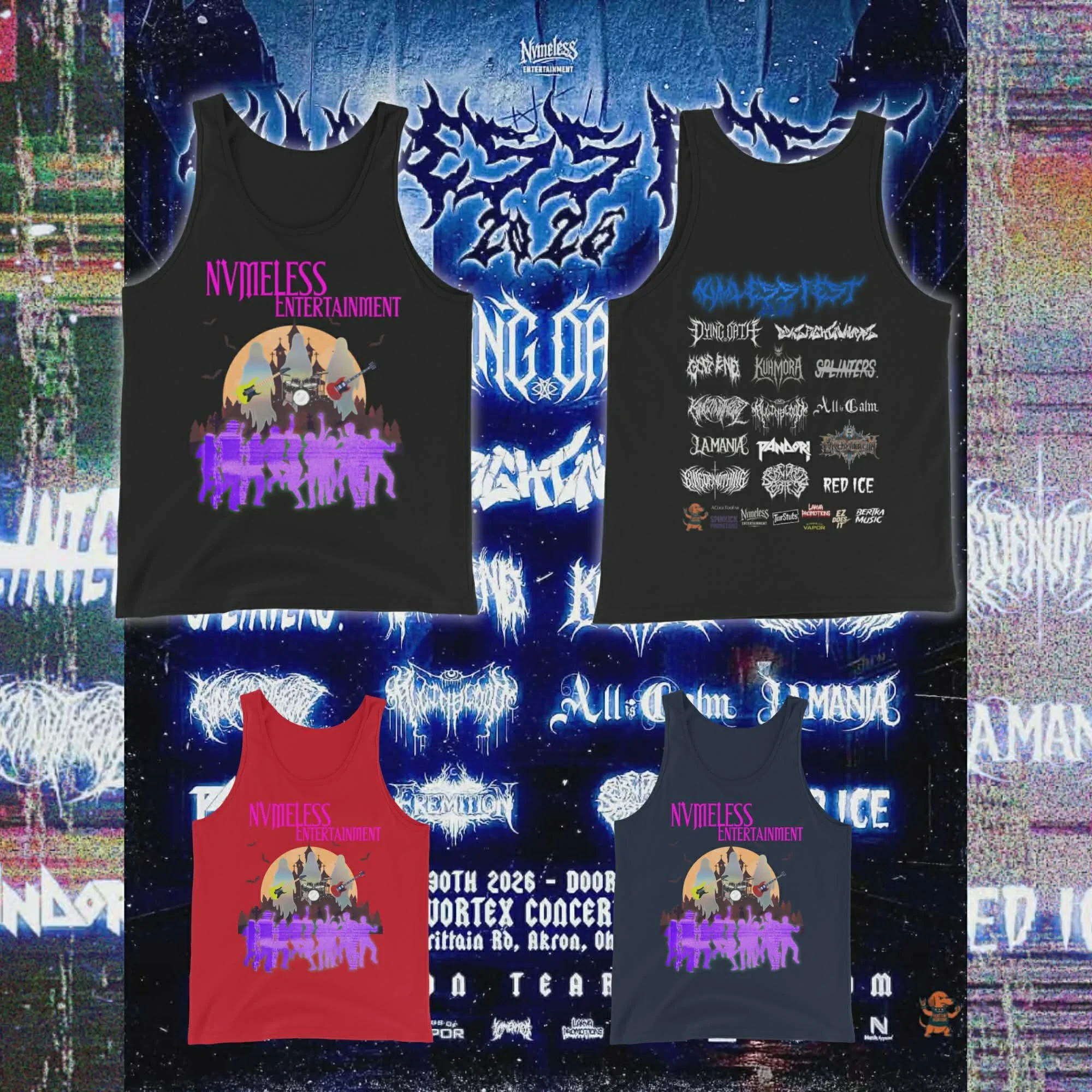 Nvmeless Fest Tank Tops