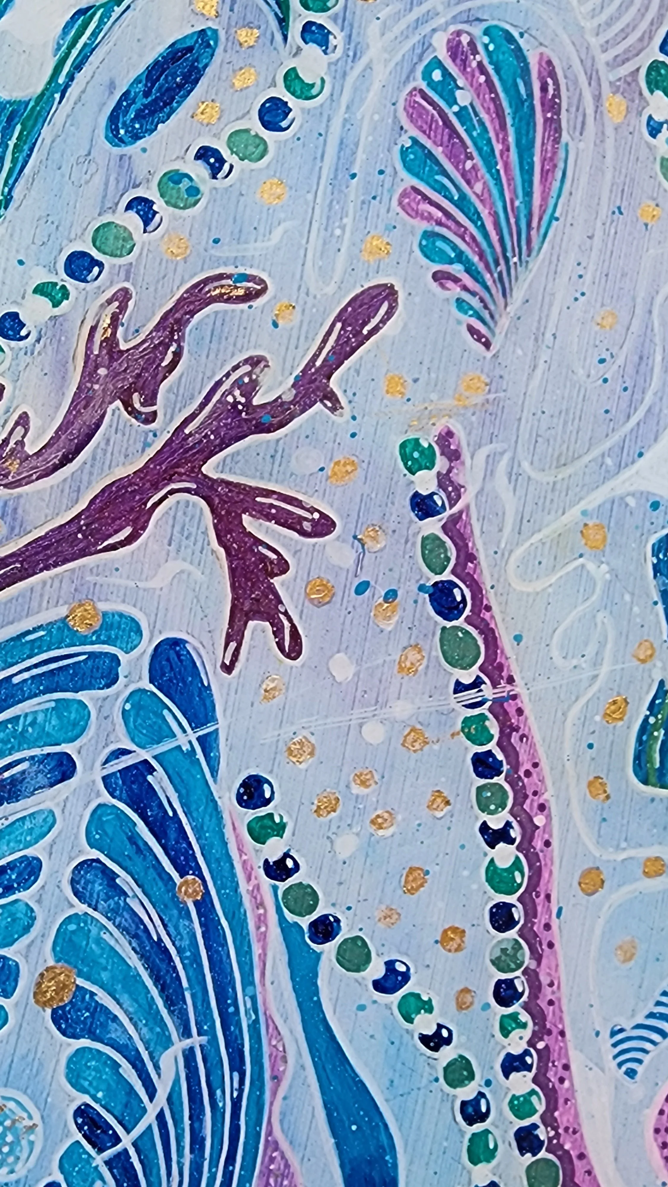 Peinture "Eau" - Elaura Donnadieu, graphiste et artiste peintre