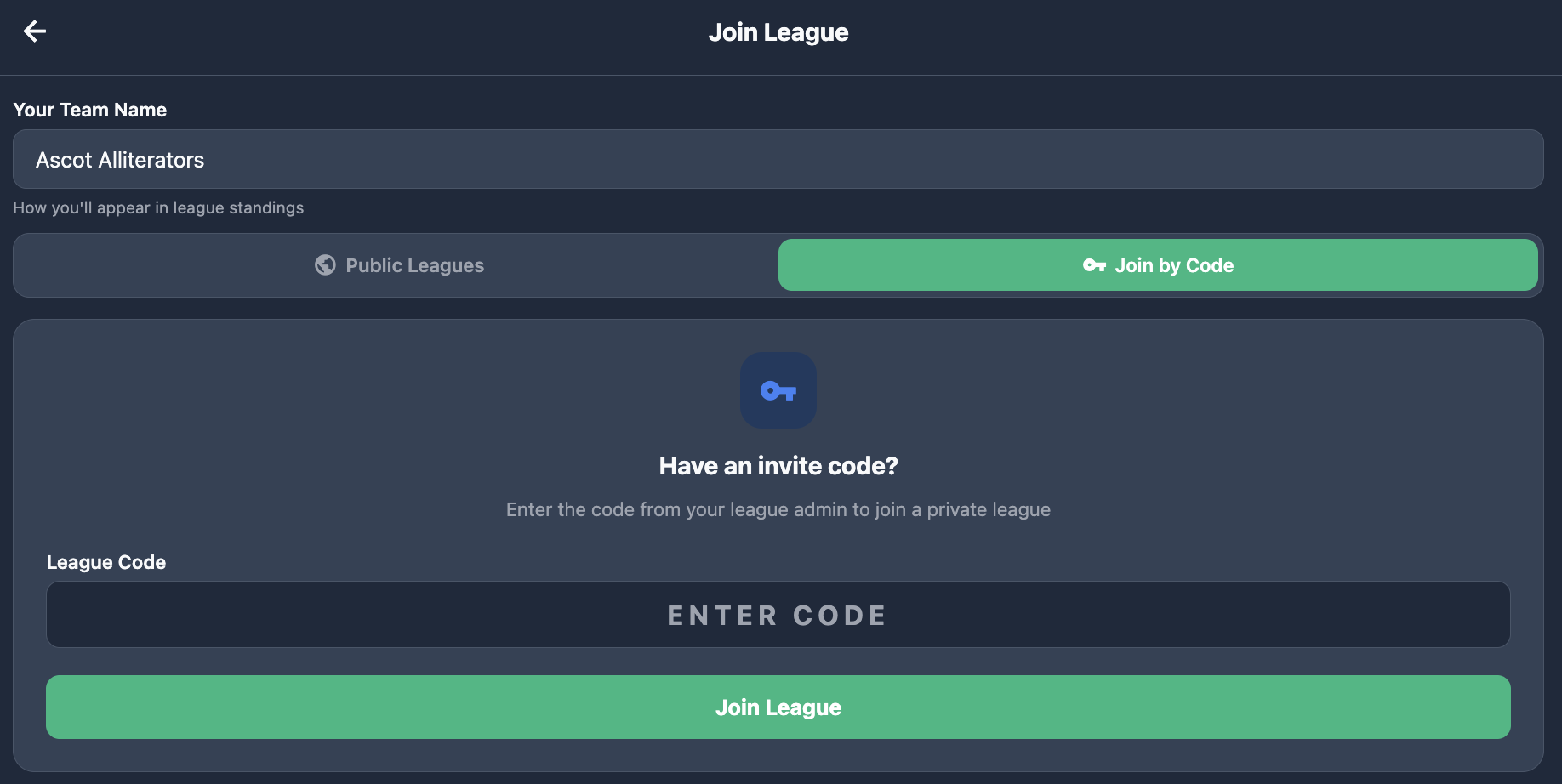 Private and Public leagues