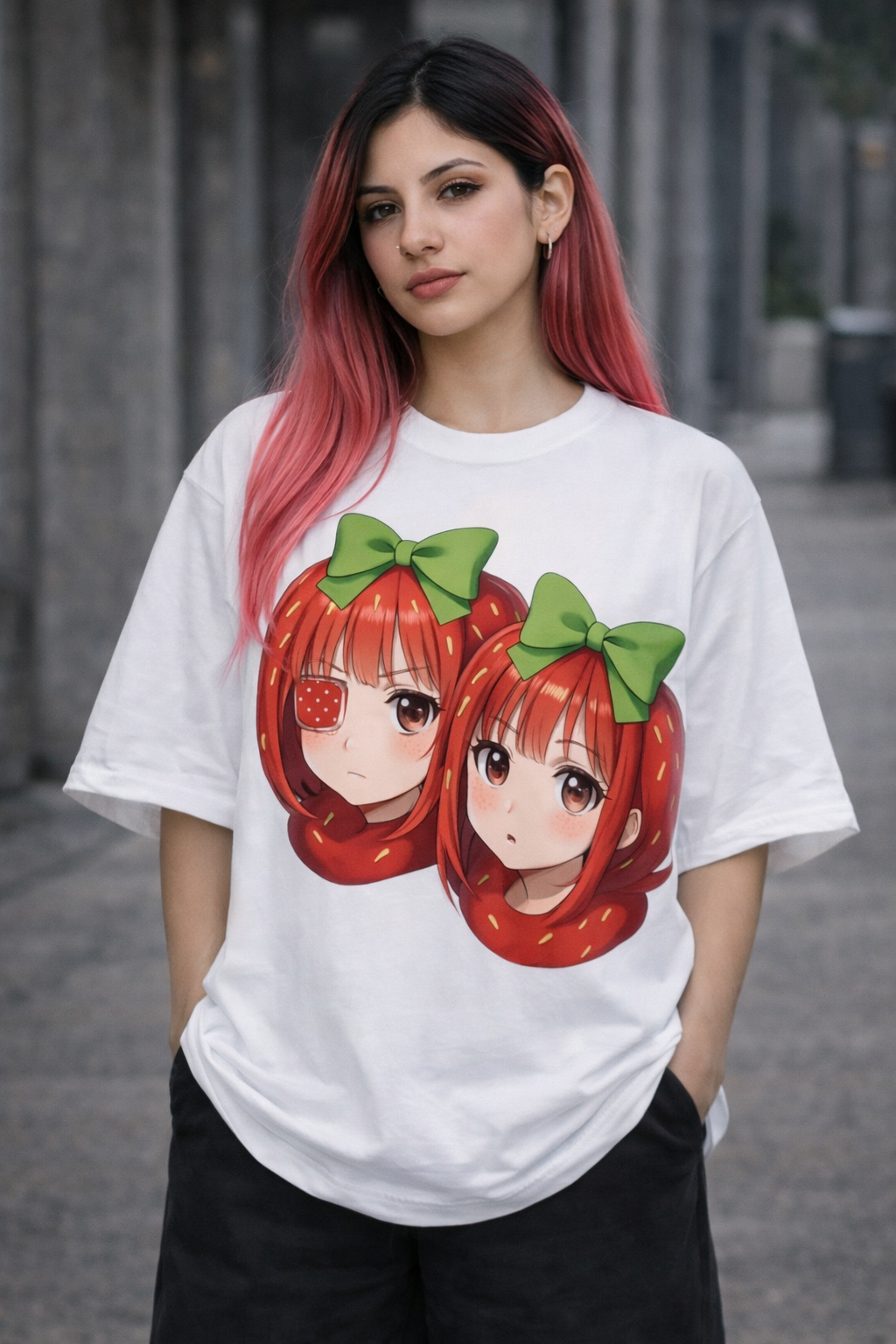 PLAYERA OVERSIZE ESTAMPADO MANGA