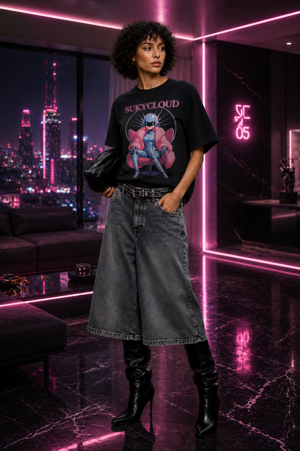 PLAYERA ESTAMPADO NEON EMPRESS