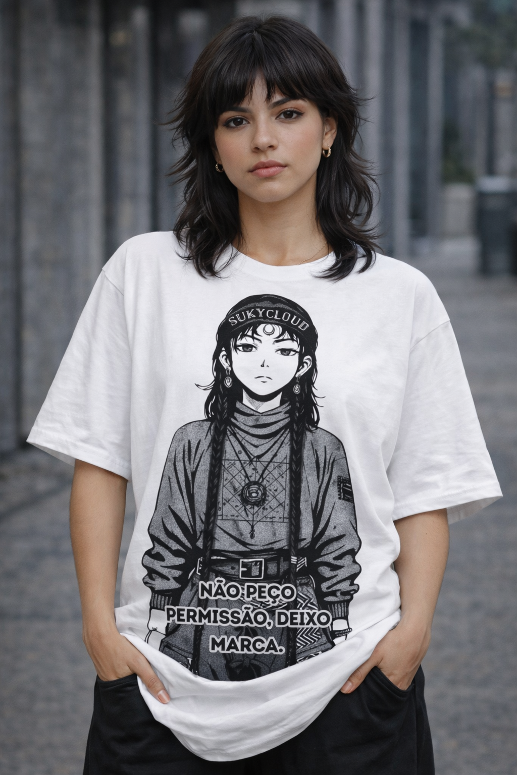 PLAYERA ESTAMPADO MANGA URBANO