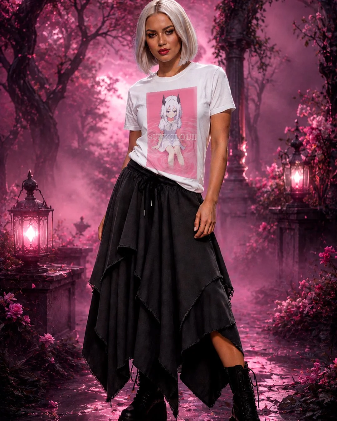PLAYERA ESTAMPADO ROSE PHANTOM